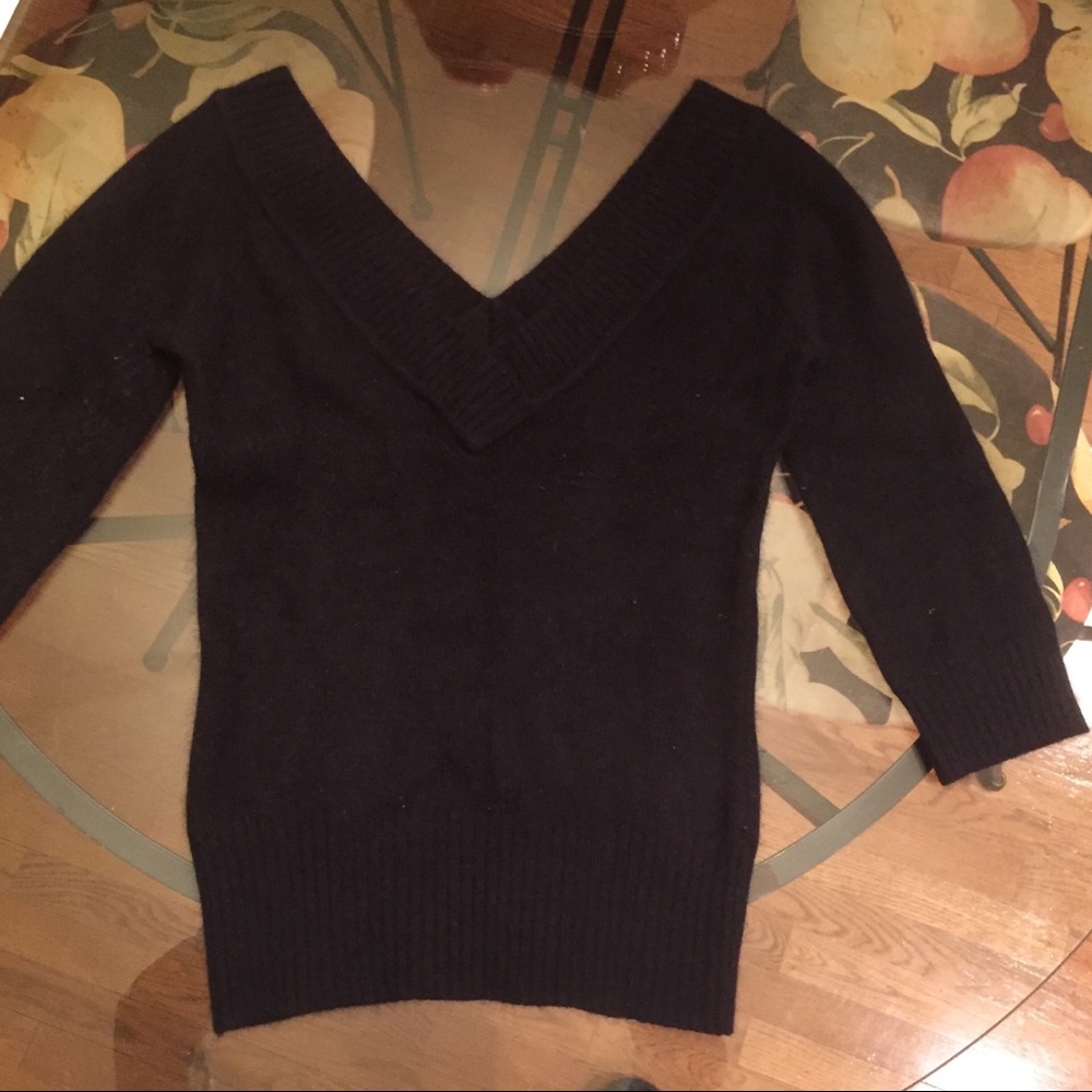 soft black Arden b. Angora and lambswool sweater